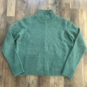 Marled Forest Green Knit Sweater